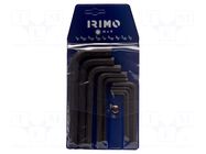 Wrench-set; inch,hex key; steel; 9pcs. IRIMO