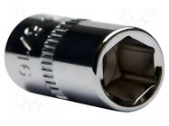 Socket; 6-angles,inch,socket spanner; HEX 1/2"; 1/4"; 25mm IRIMO