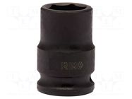 Socket; 6-angles,socket spanner,impact; HEX 19mm; 3/8" IRIMO