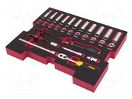 Wrench-set; 6-angles,socket spanner; Mounting: 1/4"; FATMAX® STANLEY