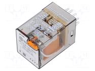 Relay: electromagnetic; 3PDT; 125VAC; Icontacts max: 10A; plug-in FINDER