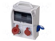 Electric switchboard; IP44; wall mount; ABS; Thread: PG21 PAWBOL