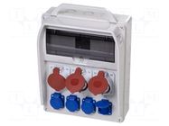 Electric switchboard; IP44; wall mount; ABS; Thread: PG21 PAWBOL