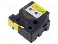 Heat shrink markers; 1.5m; yellow; Character colour: black; RHINO DYMO