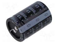 Capacitor: electrolytic; SNAP-IN; 10000uF; 63VDC; Ø35x50mm; ±20% NICHICON