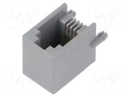Connector: RJ9; socket; PIN: 4; 4p4c; on PCBs,PCB snap; THT ADAM TECH