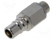 Thread: G 1/4" external; Splice terminal: plug; 9mm STÄUBLI