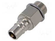 Thread: G 3/8" external; Splice terminal: plug; 9mm STÄUBLI
