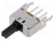 Switch: slide; Pos: 2; SPDT; 0.1A/12VDC; ON-ON; THT; -20÷70°C; EG E-SWITCH