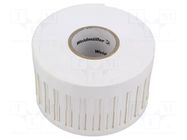 Label; polyester; white; -40÷150°C; slide; TM-I; UL94HB; W: 4mm; reel WEIDMÜLLER
