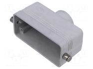 Enclosure for connectors: HDC; size 77.27; for cable; for latch ILME