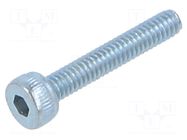 Screw; M2x12; 0.4; Head: cheese head; hex key; HEX 1.5mm; steel BOSSARD