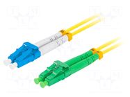Fiber patch cord; LC/APC,LC/UPC; 2m; Optical fiber: 9/125um; LSZH LANBERG