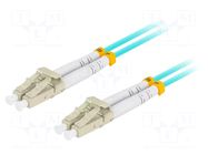 Fiber patch cord; OM3; LC/UPC,both sides; 1m; LSZH; turquoise LANBERG