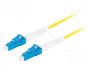 Fiber patch cord; LC/UPC; 1m; Optical fiber: 9/125um; LSZH; yellow LANBERG