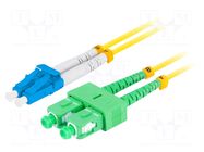 Fiber patch cord; LC/UPC,SC/APC; 0.5m; Optical fiber: 9/125um LANBERG