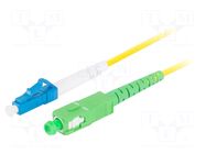 Fiber patch cord; LC/UPC,SC/APC; 2m; Optical fiber: 9/125um; LSZH LANBERG