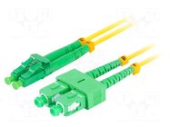 Fiber patch cord; LC/APC,SC/APC; 2m; Optical fiber: 9/125um; LSZH LANBERG