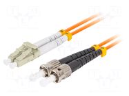 Fiber patch cord; OM2; LC/UPC,ST/UPC; 1m; Optical fiber: 50/125um LANBERG
