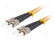 Fiber patch cord; OM2; ST/UPC,both sides; 15m; LSZH; orange LANBERG