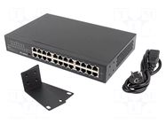 Switch Ethernet; IEC C14,RJ45 socket x24; Gigabit Ethernet LANBERG