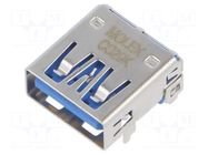 Connector: USB A; socket; on PCBs; THT; PIN: 9; angled 90°; USB 3.0 MOLEX