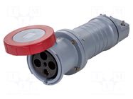 Connector: AC supply 3-phase; plug; female; 125A; 415VAC; 415V AMPHENOL