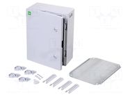 Enclosure: wall mounting; X: 300mm; Y: 400mm; Z: 165mm; ABS; grey ELEKTRO-PLAST NASIELSK