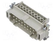 Connector: HDC; contact insert; male; EPIC H-BE; PIN: 16; 16A; 500V LAPP