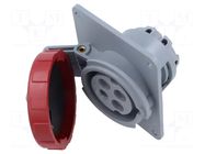 Connector: AC supply 3-phase; socket; female; 16A; IP&S; IEC 60309 AMPHENOL