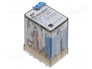 Relay: electromagnetic; 4PDT; 12VDC; 7A/250VAC; plug-in; 55.34 FINDER