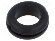 Grommet; Ømount.hole: 12mm; Øhole: 10mm; black; 0÷80°C; PVC ESSENTRA