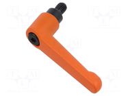 Lever; adjustable; GN 300; Ext.thread: M8 ELESA+GANTER