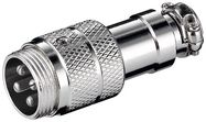 Microphone Plug (4-Pin) - with screwed strain-relief