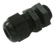 CABLE GLAND, PA, 10MM, M16, BLACK
