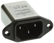 INLET FILTER, IEC C14, 250V, 10A, IP40