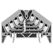 Potential distributor terminal, PUSH IN, 1.5, 250, 17.5 A, Number of connections: 16, Number of poles: 4, TS 35 x 7.5, grey Weidmuller