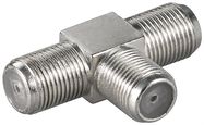 F Adapter, T-Piece: F Socket > Double F Socket - zinc adapter socket