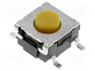 Microswitch TACT; SPST-NO; Pos: 2; 0.05A/24VDC; SMT; none; 2.26N OMRON Electronic Components