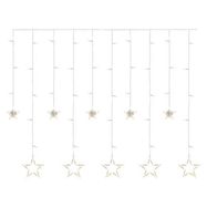 LED Christmas curtain – stars, 185x105 cm, indoor, warm white, EMOS