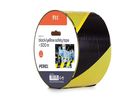 Black/yellow safety ribbon - 500 m - reel