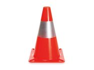 Red/silver reflective cone - 30 cm