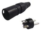 PLUG, XLR, FREE, BLACK, 3POLE