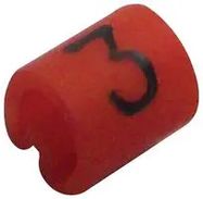 CABLE MARKER, 3, ORANGE, PK100