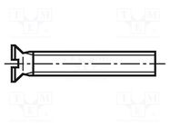 Screw; M5x6; 0.8; Head: countersunk; slotted; 1mm; steel; zinc BOSSARD