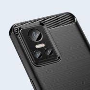 Carbon Case case for Realme GT Neo 3 flexible silicone carbon cover black, Hurtel