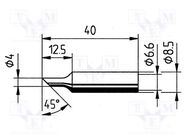 Tip; hoof; 4mm; for  soldering iron,for soldering station ERSA