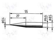 Tip; pin; 0.4mm; for  soldering iron,for soldering station ERSA