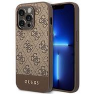 Guess GUHCP14LG4GLBR iPhone 14 Pro 6,1" brązowy/brown hard case 4G Stripe Collection, Guess