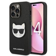 Karl Lagerfeld KLHCP14LSAPCHK iPhone 14 Pro 6,1" hardcase czarny/black Saffiano Choupette Head Patch, Karl Lagerfeld